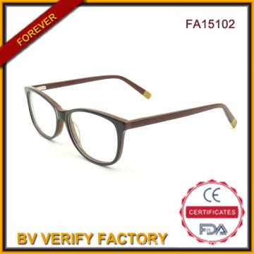 Newest Trend Fancy Glasses Fashion Women Acetate Designer Glasses From China (FA15102)